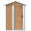 Gartenschuppen Braun 126 x 97,5 x 177 cm Verzinkter Stahl