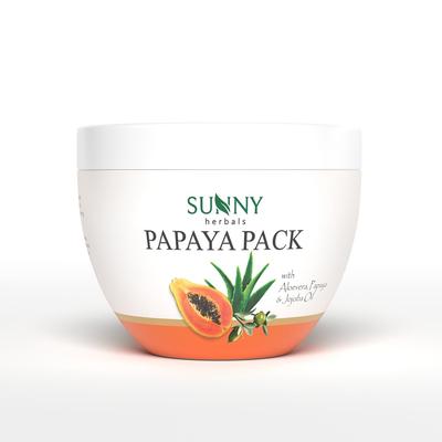 Sunny Herbals Papaya Face Pack Pore Tightening Complexion Care For Men Women Deep Nourishing Glow Skin Mask 150 G