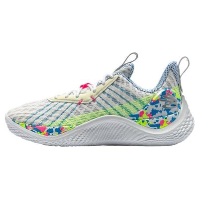 Curry Brand Curry Flow 10 Splash Party Herren Sneaker Weiß Elektrisch-Blau Metallic-Silber 3026271-100