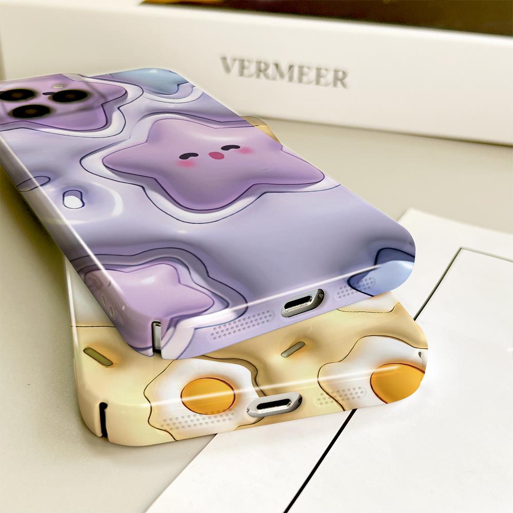 For iPhone 16 Samsung S23 A23 A52 A33 A73 A53 Huawei Xiaomi Redmi OPPO Vivo Stereoscopic Style Flowers Design Full Camera Protection Hard Phone Case