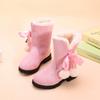 Children's Snow Boots, Girls' Boots, Winter Boots, Middle-aged Children with Plush Baby Princess Short Boots, Girls' Cotton Shoes