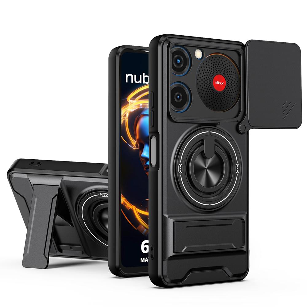 KEYSION Magnetic Phone Case for ZTE nubia Music Slide Camera Protection Upright Kickstand Shockproof Back Cover for Nubia Music