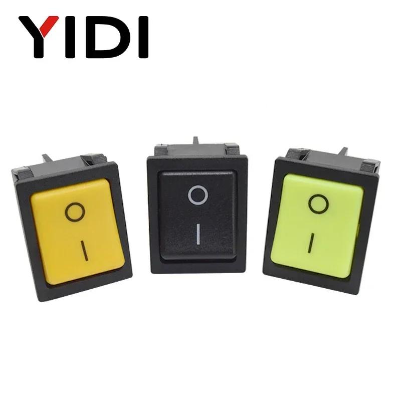 Heavy Duty KCD4-201 Rocker Switch no light 30A 250VAC ON OFF DPDT Switch Double pole single throw Green Yellow Black Switch