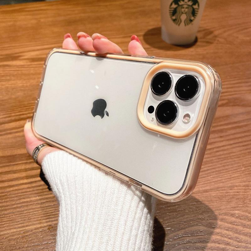 Candy Color Colorful Clear Phone Case For iPhone 16 Pro Max 15 14 13 12 11 X XS XR 7 8 Plus SE Transparent Soft Shockproof Cover