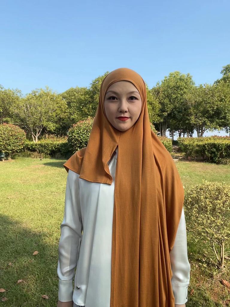 Good Stitch Stretchy Jersey Scarf Jersey Hijab Instant Hijab Plain Muslim Shawls Supplier Turban Headwraps Foulard Femme