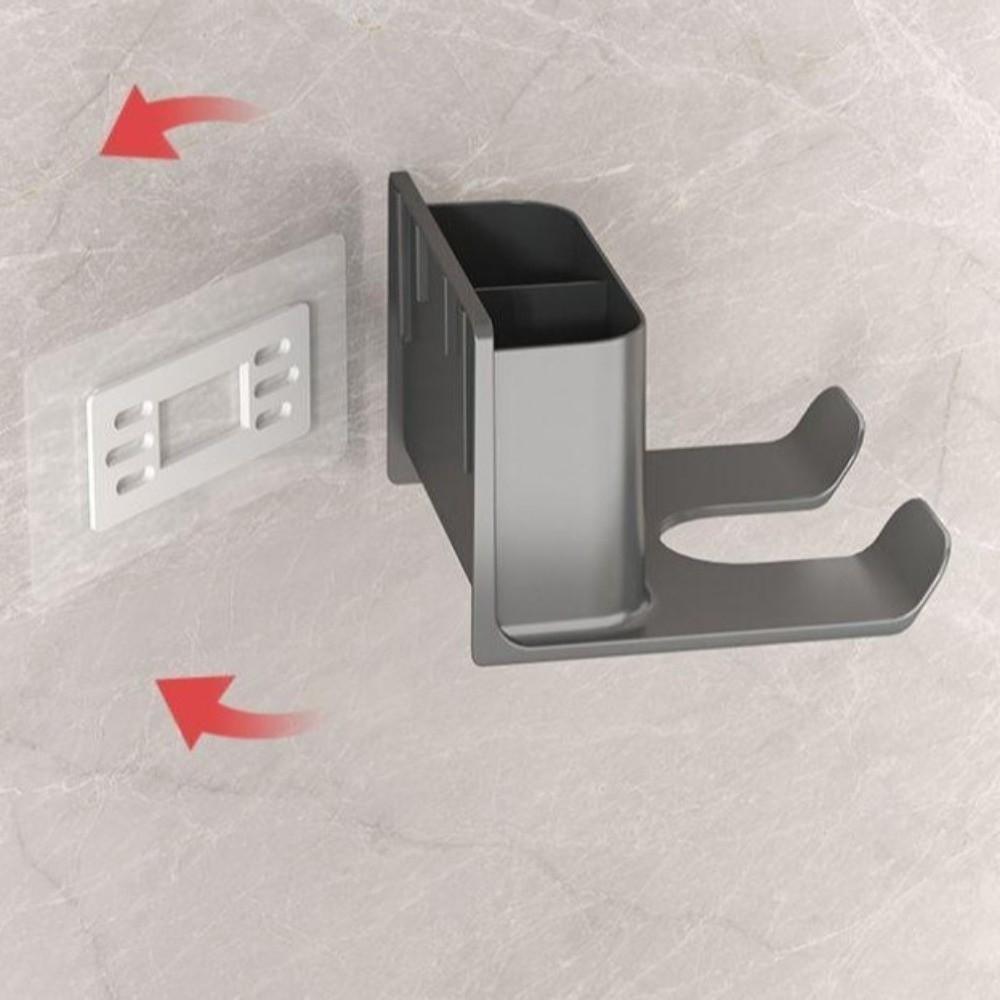 Self-adhesive Hair Dryer Holder Portable Hair Straightener Stand Bathroom Storage Rack  Bathroom