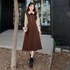 2026 new dress college style long-sleeved retro Mori skirt temperament thin French long dress women's clothing autumn and winter