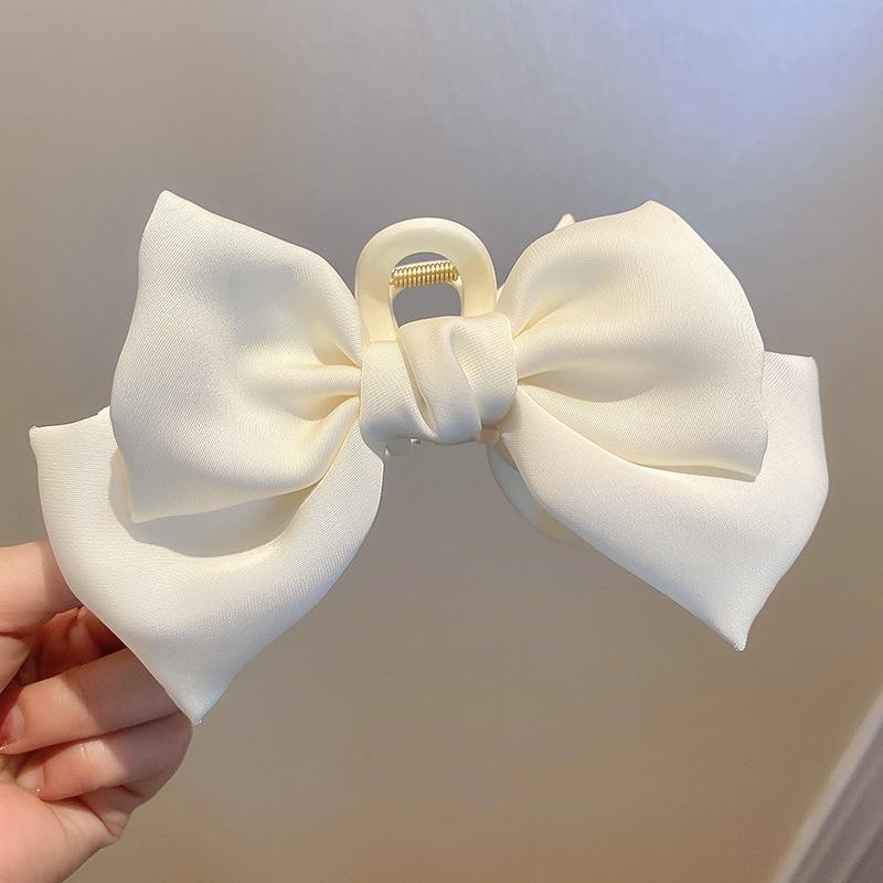 Large Bow Hair Clip Women Sweet Luxurious Shark Clip Cute Versatile Hair Accessories
