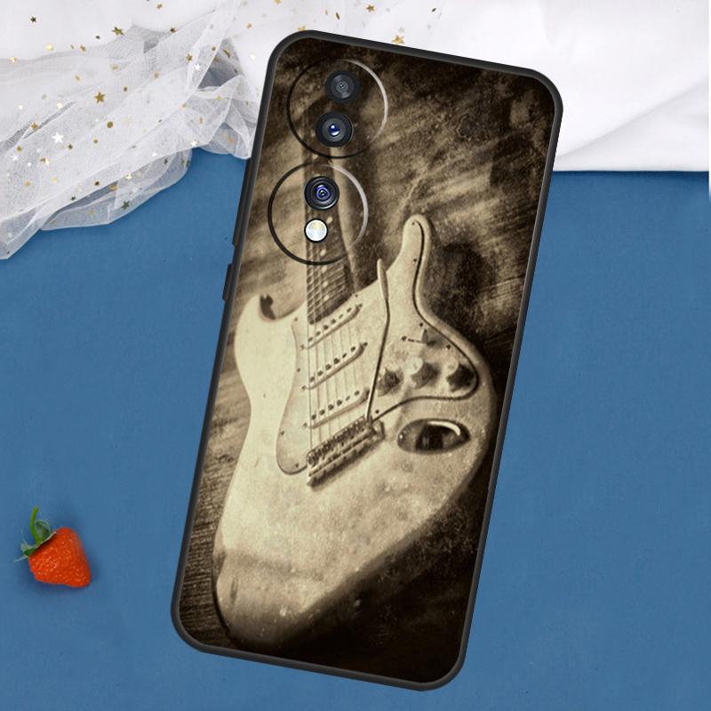 

Retro Guitar Music Case For Honor Magic 8 5 6 7 Pro 200 400 50 70 90 Lite Win RT X8c X8b X9a X9b X9c X9d Cover Honor X9b