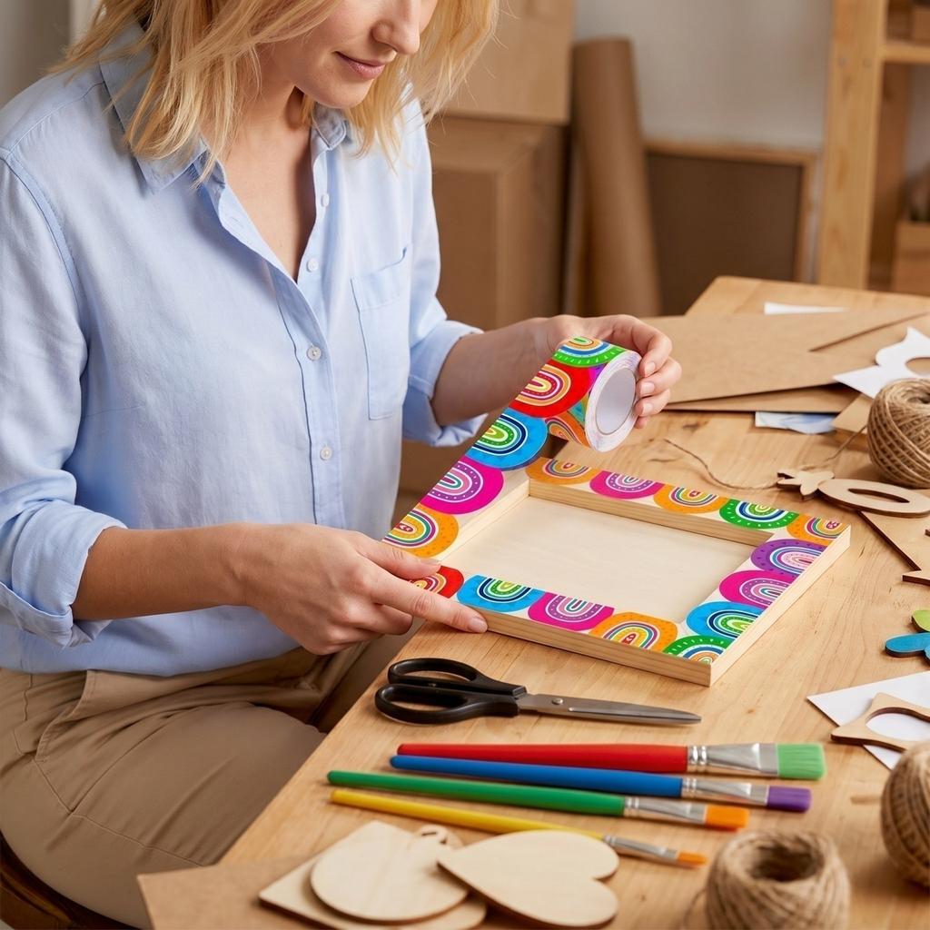 Roll Chalkboard Sticker with Pencil Design for Home Decoration Border Trim Projects Self-Adhesive