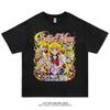 Sailor Moon T-shirt Men's and Women's Summer Cartoon Print Top Oversize T-shirt Loose Cotton Short Sleeves