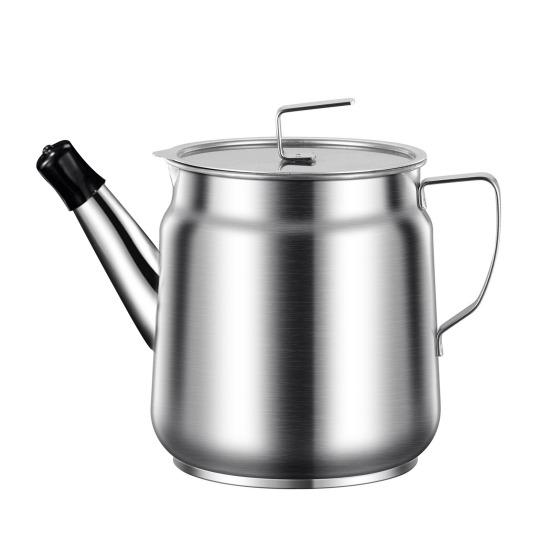 Bacon Grease Container with Strainer And Lid 1.5/2L Stainless Steel Container for Frying Oil Storage Pot Fat Storage Easy-Grip Handle