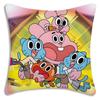 Animation Amazing World Gumball Pillow Covers Cartoon Sofa Decorative Home Double-Sided Printing Short Plush Cute Cushion Cover