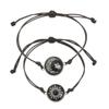 2 Pezzi/Set Braccialetti per Coppie per Donna Amante Luminosi Sole Luna Cordino Fascino Amicizia Fidanzata Festa Gioielli Regalo