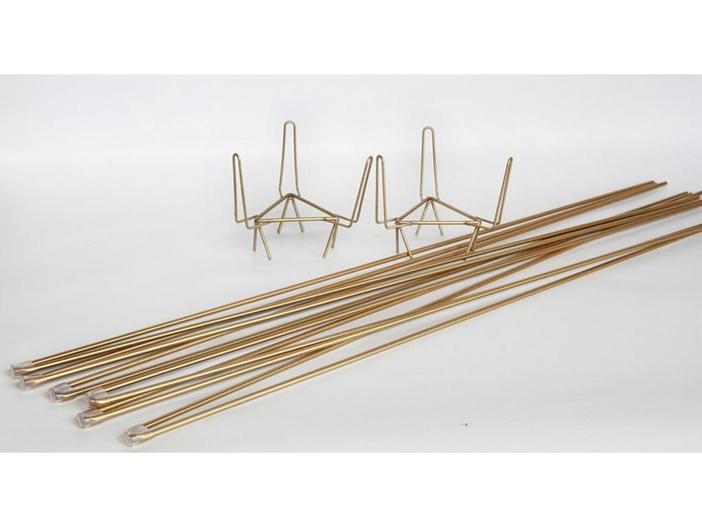 Gold Metal Flower Stand - Tripod Design for Flower Shops