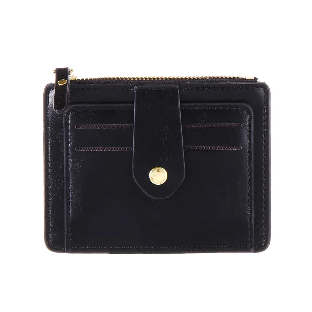 Men's PU Leather ID Credit Card Holder Wallet Coin Purse Fashion Women Business Slim Money Pocket Case Multi-card Card Holder