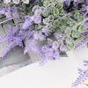 Simulated Lavender Plastic Pastoral Design Simulated Flower Branch Lavender for Home 12 Branches