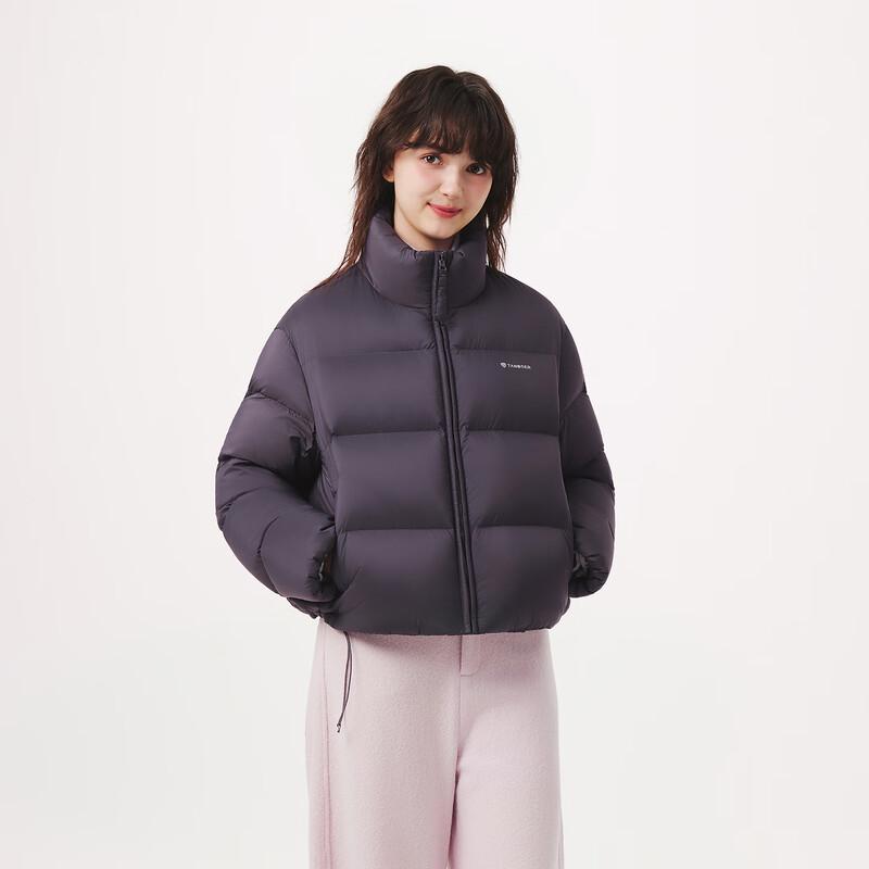 Tanboer Women's Stand Collar Short Puffer Down Jacket