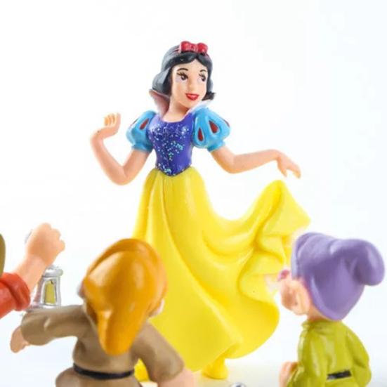 8Pcs/Set Snow White Seven Dwarfs Figures Model  Toys Ornaments Home Decoration