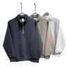 Men's Casual Half-Zip Solid Sweatshirt - Autumn/Winter Loose Streetwear Design