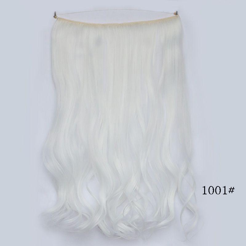 Luxurious Women Hair Extensions Long Wavy Synthetic Hairpiece 45cm For Effortless Elegance