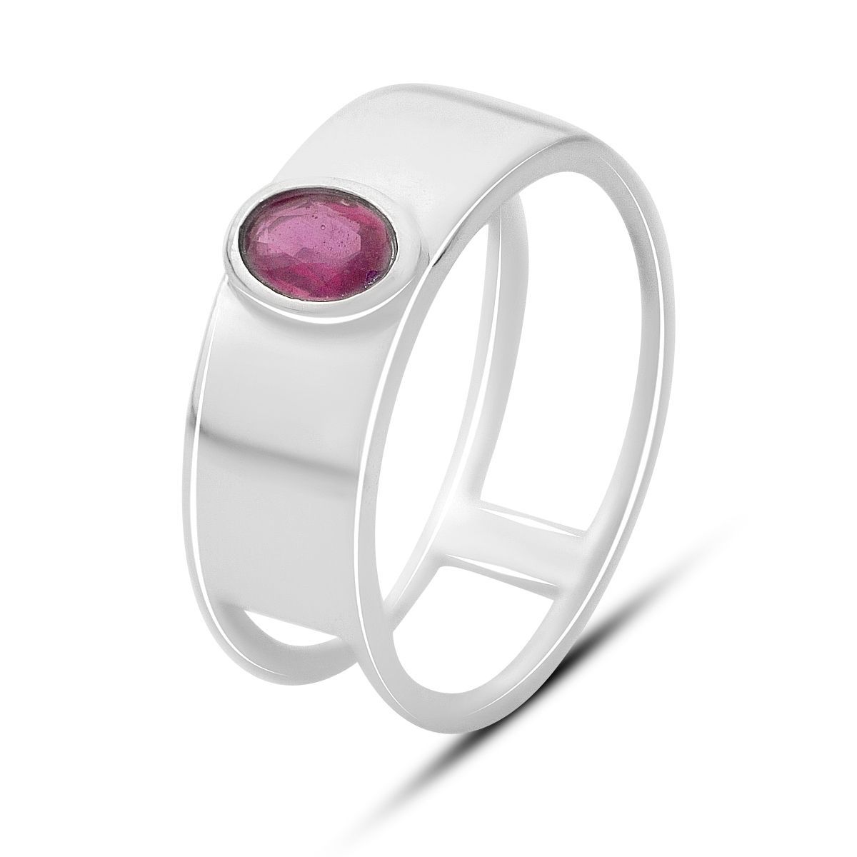 

Срібна каблучка з натуральним рубіном 0.5ct, вага виробу 4,28 гр (2165262) 18.5