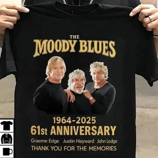 The Moody Blues Reprint 1964-2025 Black Band Fan Gift Tee Unisex T-Shirt XXXL
