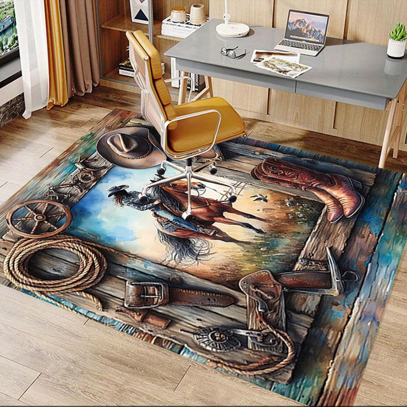 1 Pezzo Cappello da Cowboy Tappeto Antiscivolo, adatto per Ufficio, camera da letto e sale giochi. Può anche essere usato come copripiedi per divano-R58
