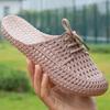 Women's Sandals Summer Hollow Toecap Female Flat Slippers Outdoor Casual  Beach Solid Color Breathable Soft Ladies Hole Sandals