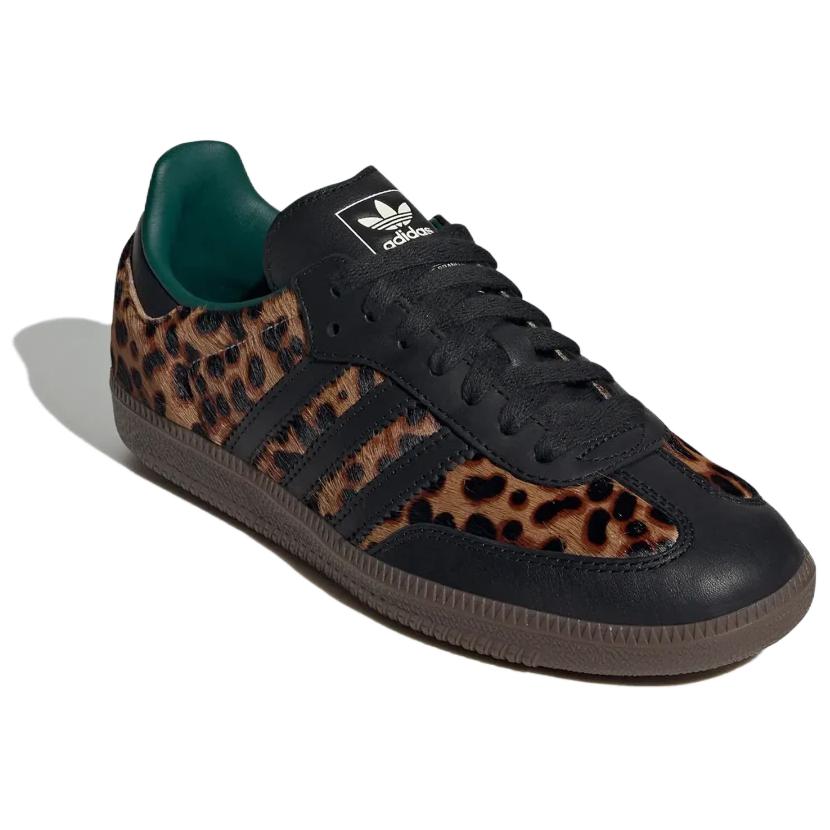 adidas Samba OG חבילת צ'יטה - נעלי סניקרס ירוקות קולגיאליות לנשים חום שחור ליבה לבן קרם JI2735