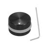 Uxcell Aluminum Potentiometer Knob Volume Control Knob X 25mm Screw Type for Black with Gray Rubber Ring Wrench 1/4" (6mm) 15.5mm Guitar/Bass, &