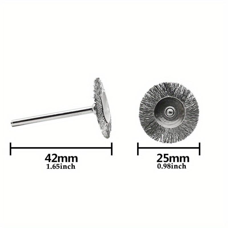 45pcs Mini Rotary Stainless Steel Wire Wheel Wire Brush Small Wire Brushes Set Accessories for Mini Drill Rotary Tools