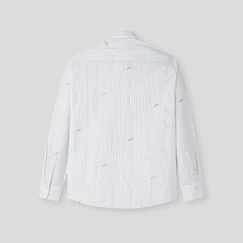 HLA Men's Business Casual Striped Long Sleeve Shirt