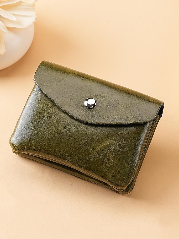 New Fashion Retro Women Double Layer Wallet Clutch Bag Coin Purse Key Earphone Bank Card Storage Mini Purses Coin Pouch