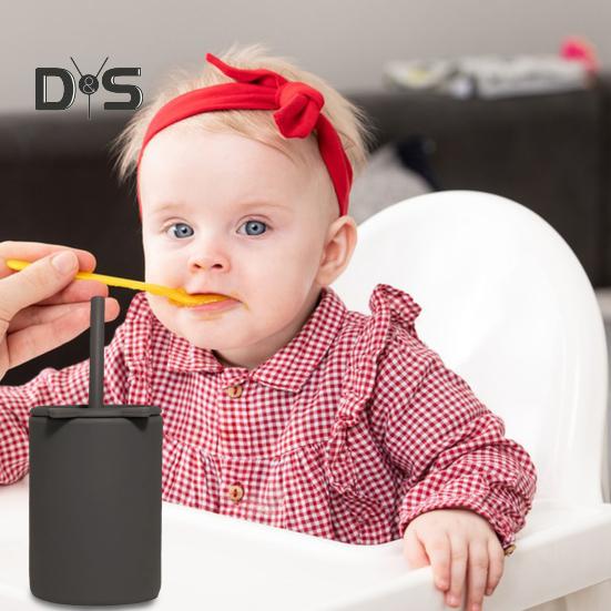 150ml Kinderbekers met Deksel En Rietjes Herbruikbare Lekkagevrije Bekers voor Kinderen Onbreekbare Siliconen Kinderbeker met Tuit voor Thuis School Keuken