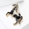 4-Color Alloy Running Horse Brooch Pins Fashion Exquisite Zodiac Horse Badge Women Kid'S Clothes Backpack Brooches New Year Gift