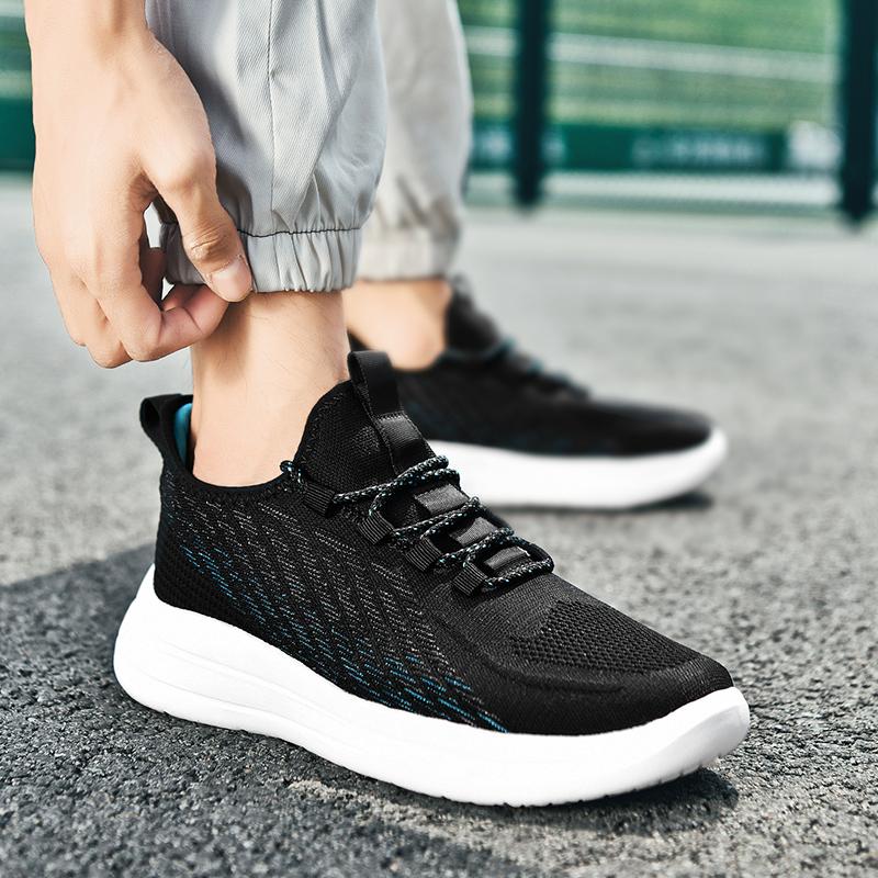 Sneaker 3 Running Shoes Sport Shock-absorbing Elastic Knitting Vamp Non-Slip Casual Tennis Shoes Female Sneakers for Men