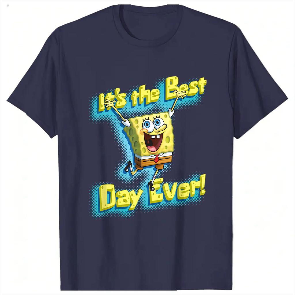 Spongebobs Its the Best Day Ever TShirts Unisex Novelty 100 Cotton Tee Shirt Crewneck Short Sleeve T Shirts Unique Clothing