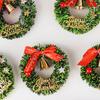 5/10 Pack Mini Christmas Wreaths, Holiday Plastic Ornaments, Artificial Holiday Tree Decorations, No Feathers, No Batteries Requ