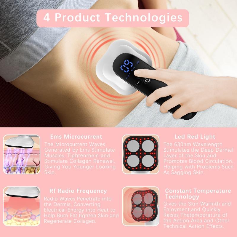 Electric Body Contouring Massager Adjustable Cordless Portable Deep Tissue Relaxation for Home Travel Office Unisex Care Device