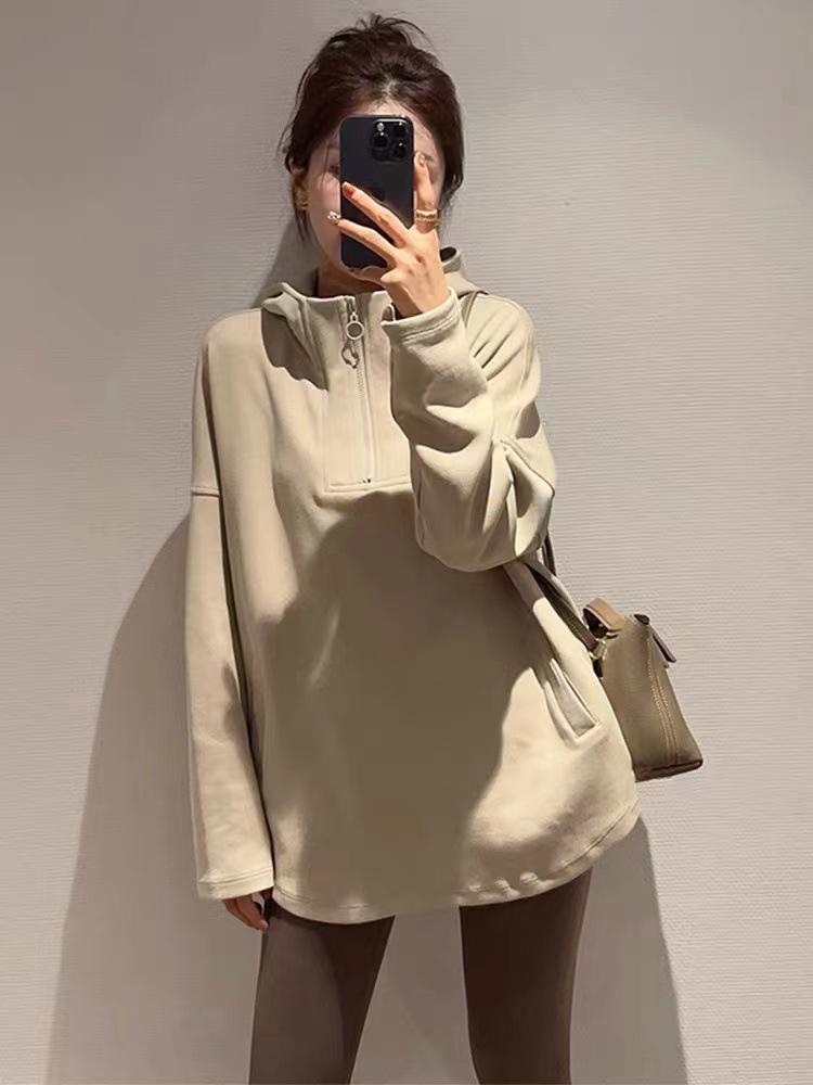 2024 Women's Korean-Style Oversized Hooded Sweatshirt - American & European Autumn Fashion