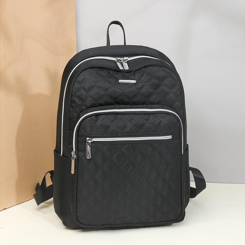 Quilted Women's Travel Backpack Large Capacity Schoolbag