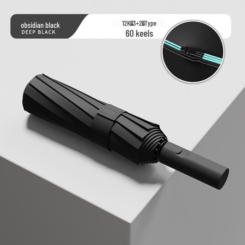 60-Bone Automatic Umbrella: Dual-Use, Large, Wind-Resistant, Sunshade with UV Protection for Men and Women