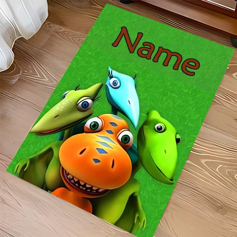 Custom Personalization Dinosaur Train Print Area Rug - Soft, Washable Non-Slip Indoor Mat,Living Room,Home&Office Decorative Rug