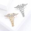 Fashionable Sophisticated Angelic Wing Lapel Pin with Dripping Oil Designs Contrast Accessory for Party Supplies Costumes