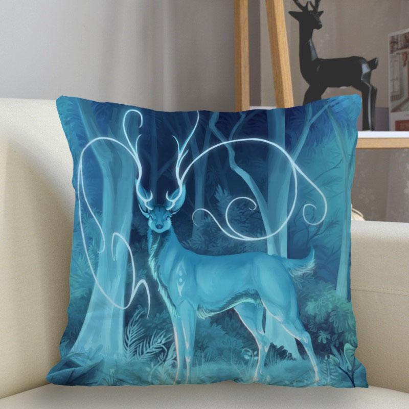 Bedroom Living Room Home Decor Cushion Cover Fantasy Fawn Art Pillowcase Square