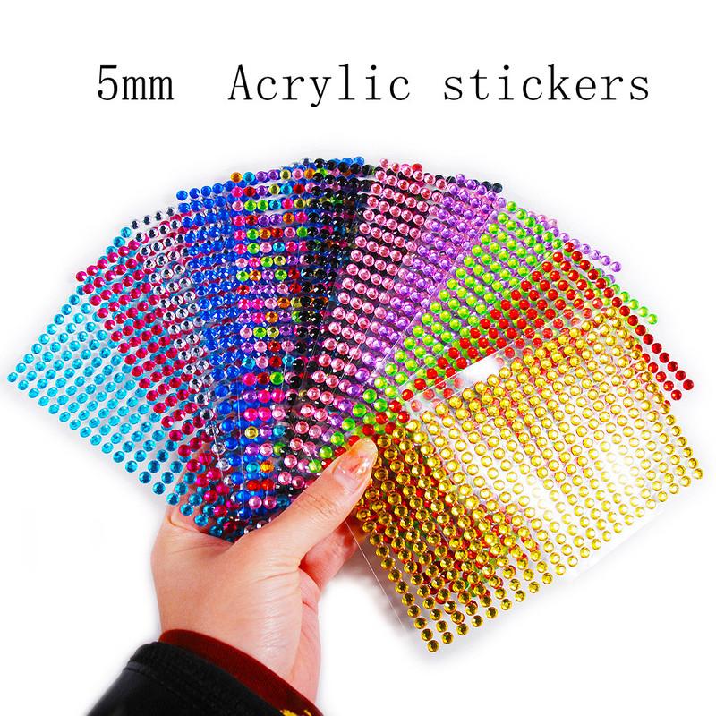 3-6mm Electric syllable face stickers eyebrows face stickers diamond nail art pearl stickers masquerade face decoration diamonds