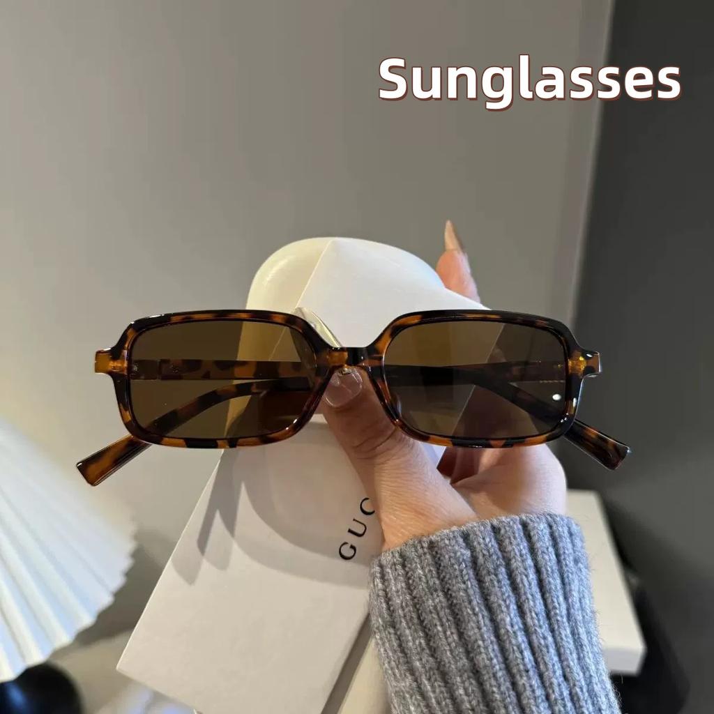 New Elliptical Frame Sunglasses European American Square Small Frame Minimalist Glasses Fashionable Versatile
