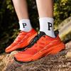 Orange Comfortable Men Trekking Sneakers Male Shoes Waterproof Rubber Sole High Quality Hiking Shoes Wear-resistant Non-Slip