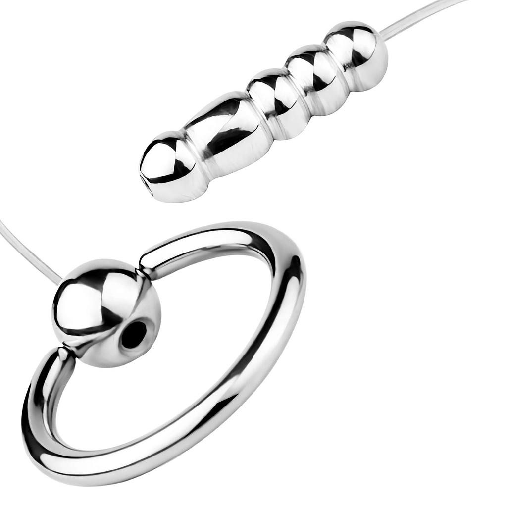 Men's Prostate Beads Massager Stainless Steel Anal Plug Metal Hollow Sex Toys Masturbator BDSM
